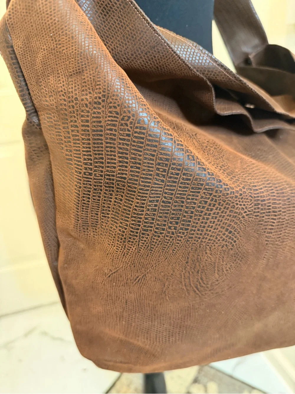 J. Monique Everyday Handmade Brown Hobo Shoulder Bag